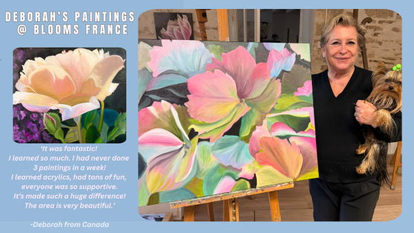 BLOOMS FRANCE STUDENT PAINTINGS DEBORAH CANADA