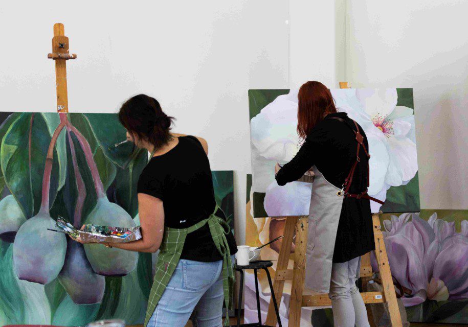 Blooms Art Experience - GLEN IRIS DRAGAN PHOTO resized GUM NUTS nd student (Custom)