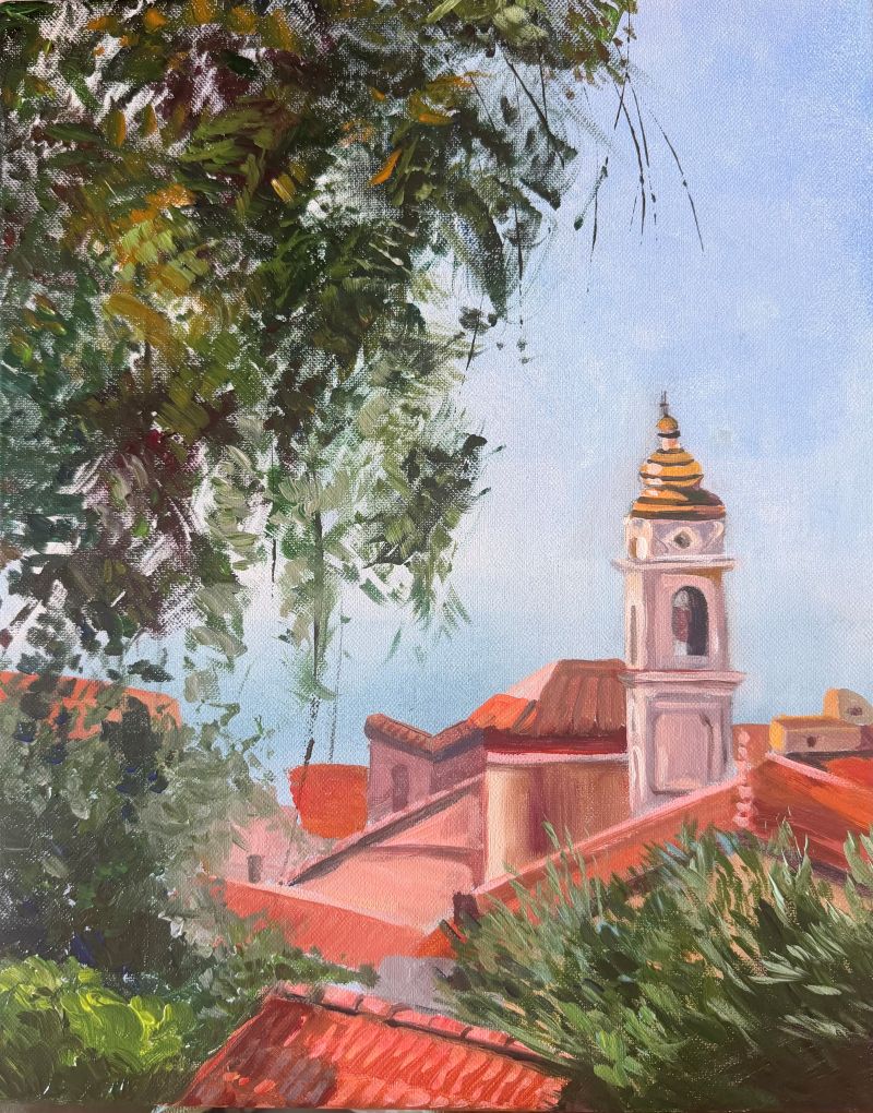 Italy Tour Jac Painting from Monet POV Villa Mariani Pompeiio BORDIGHERA reduced file - Copy