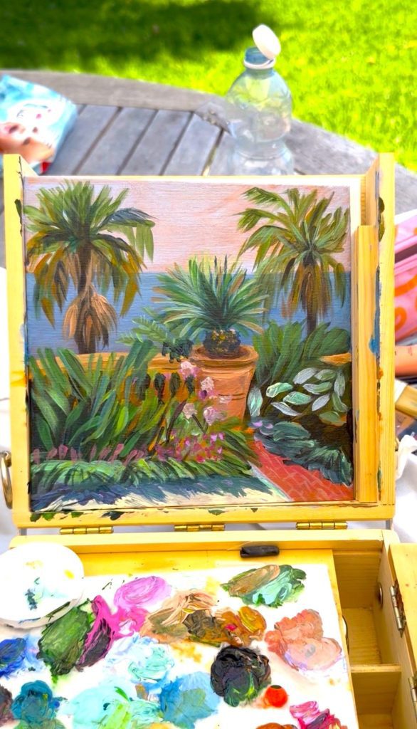 Italy Tour Menton Tour Day Painting at Jardin Val Rameya