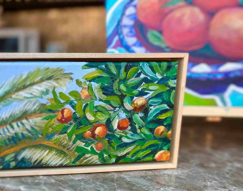 French Art School Moroccan Garden Painting